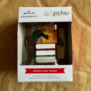 Hallmark Harry Potter Stacked Books and Wand Christmas Ornament
